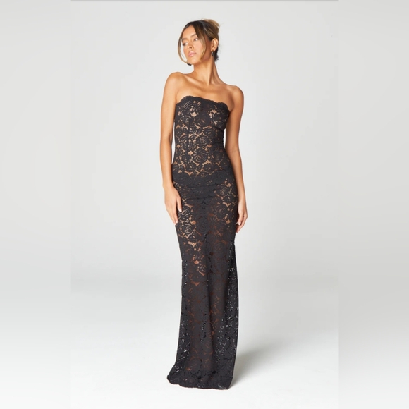 Hyphen Lace Un-Lined Maxi Dress Size US2/ UK6 | NWOT Revenge Dress !! - Picture 3 of 9